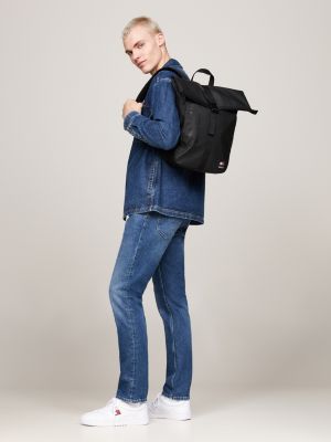 Essential Logo Roll Top Backpack Black Tommy Hilfiger