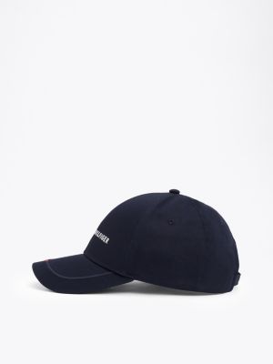 blue six-panel logo embroidery baseball cap for men tommy hilfiger