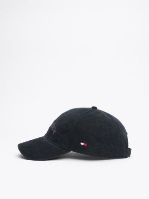 black hilfiger monotype baseball cap for men tommy hilfiger