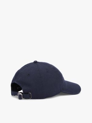 blau corporate baseball-cap mit fischgrätmuster für herren - tommy hilfiger