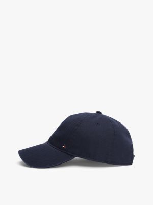 blau corporate baseball-cap mit fischgrätmuster für herren - tommy hilfiger