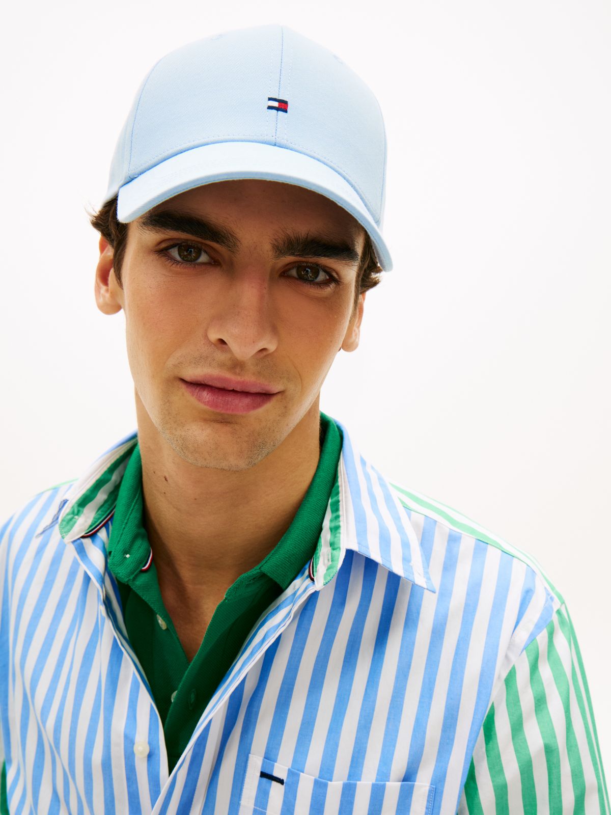 Hilfiger Flag Embroidery Six-Panel Baseball Cap — Blue