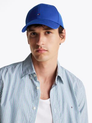 cappello da baseball con bandierina blu da uomini tommy hilfiger