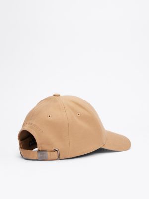 cappello da baseball con bandierina khaki da uomini tommy hilfiger