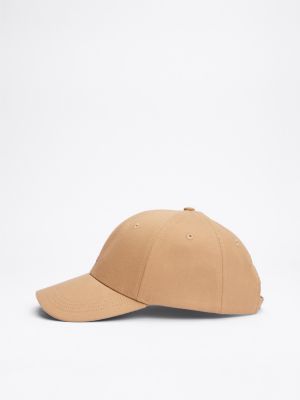 cappello da baseball con bandierina khaki da uomini tommy hilfiger