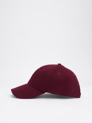 casquette hilfiger flag à six panneaux rouge pour hommes tommy hilfiger