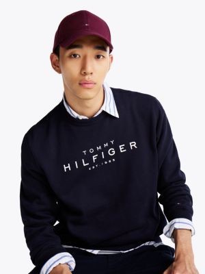 casquette hilfiger flag à six panneaux rouge pour hommes tommy hilfiger