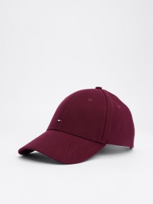 red hilfiger flag baseball-cap mit 6-panel-design für herren - tommy hilfiger