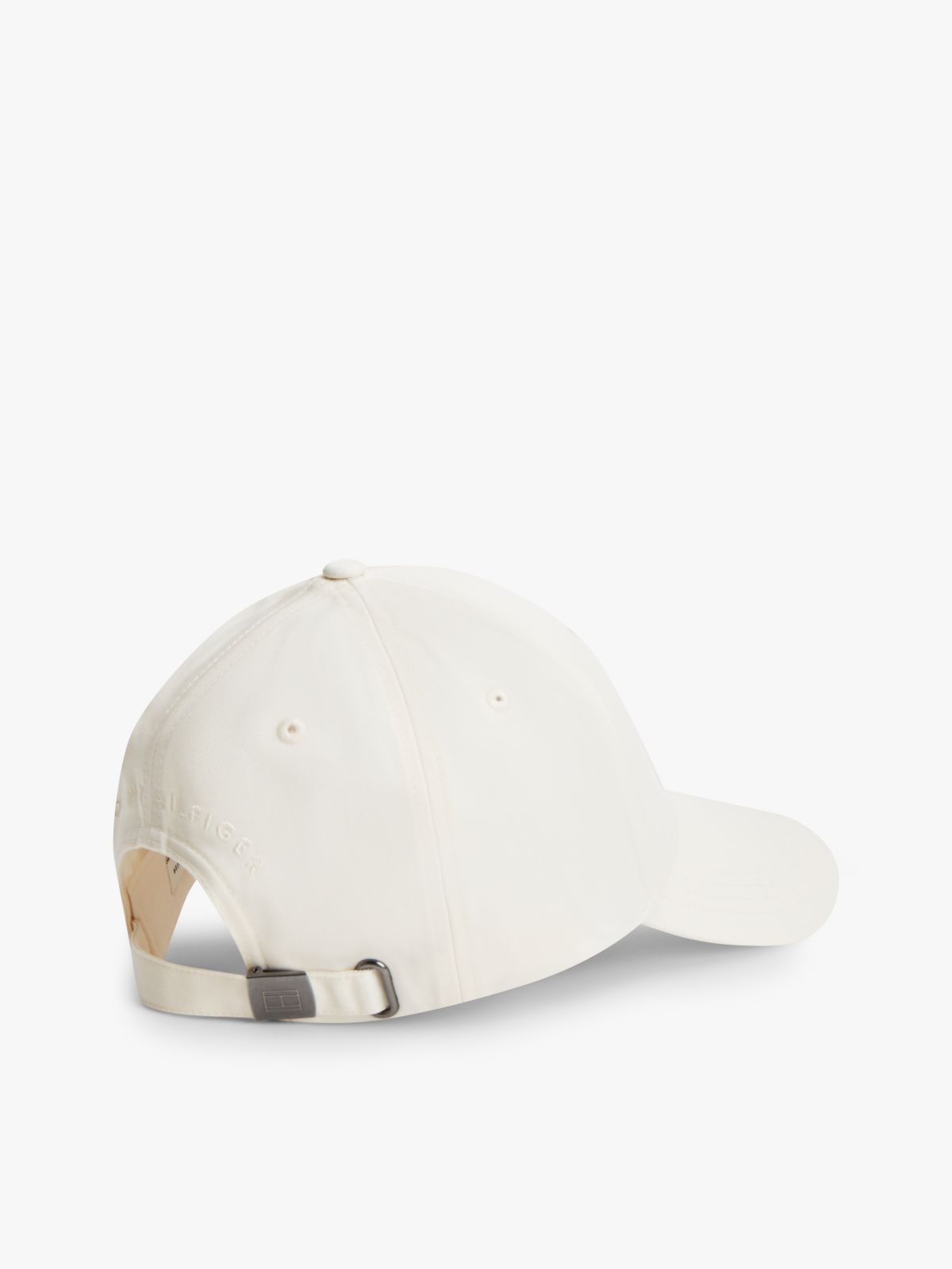 Hilfiger Flag Embroidery Six-Panel Baseball Cap — White