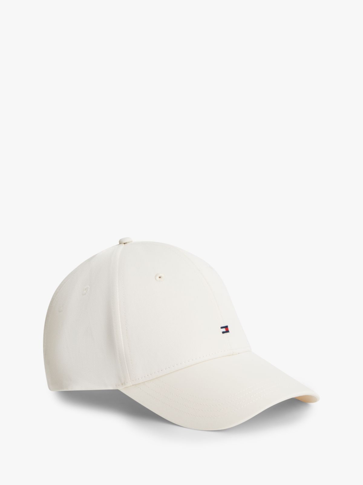 Hilfiger Flag Embroidery Six-Panel Baseball Cap — White
