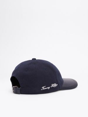 blau hilfiger flag baseball-cap mit glattem finish für herren - tommy hilfiger