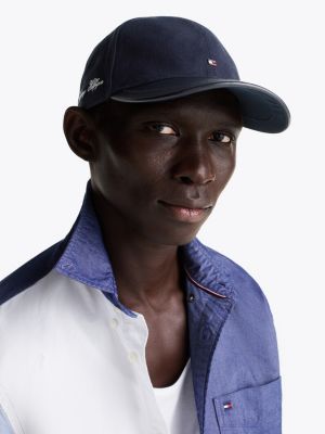 blau hilfiger flag baseball-cap mit glattem finish für herren - tommy hilfiger