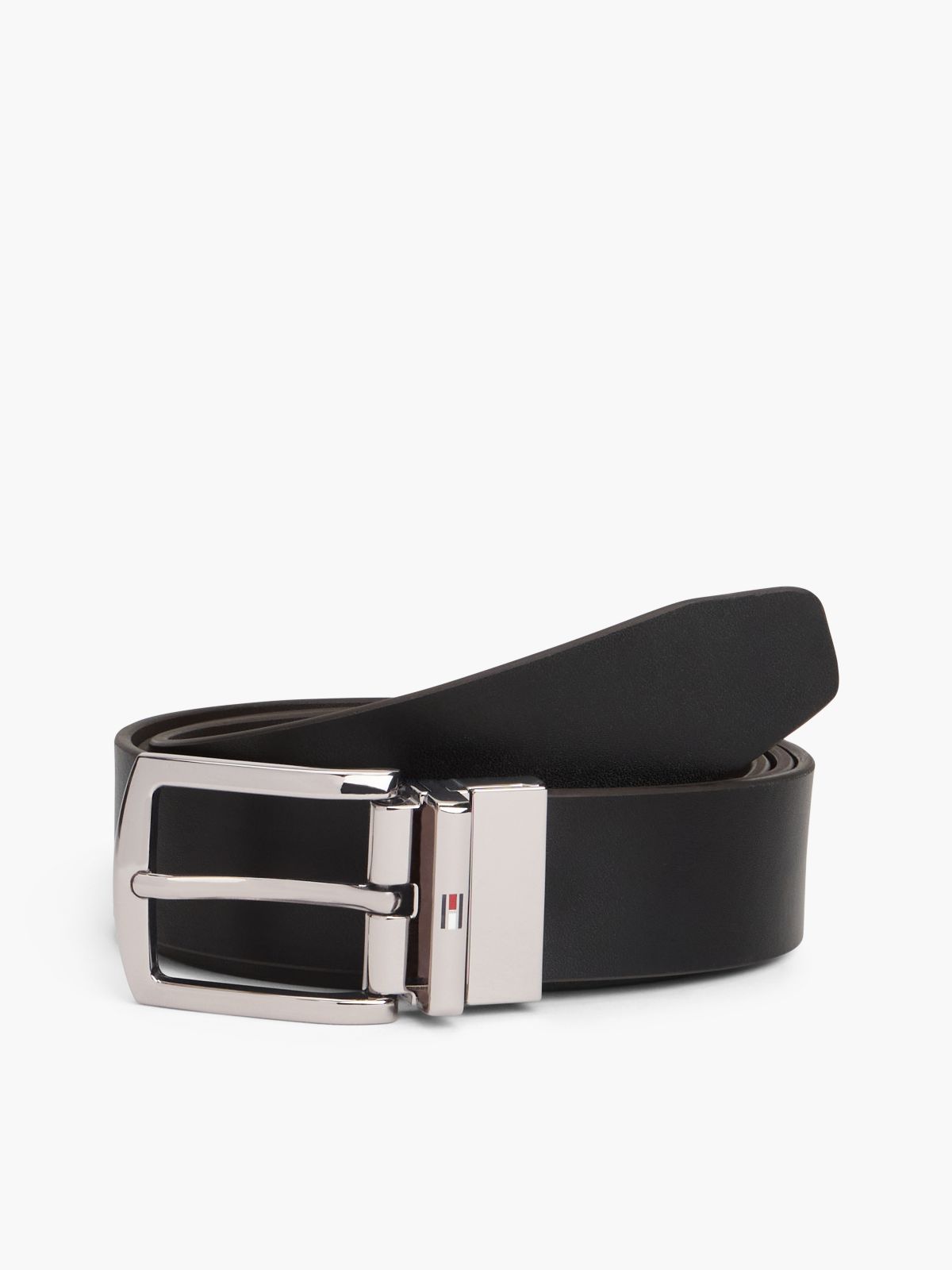 Denton Leather Reversible Belt — Black