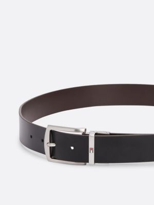 ceinture réversible en cuir marron pour hommes tommy hilfiger