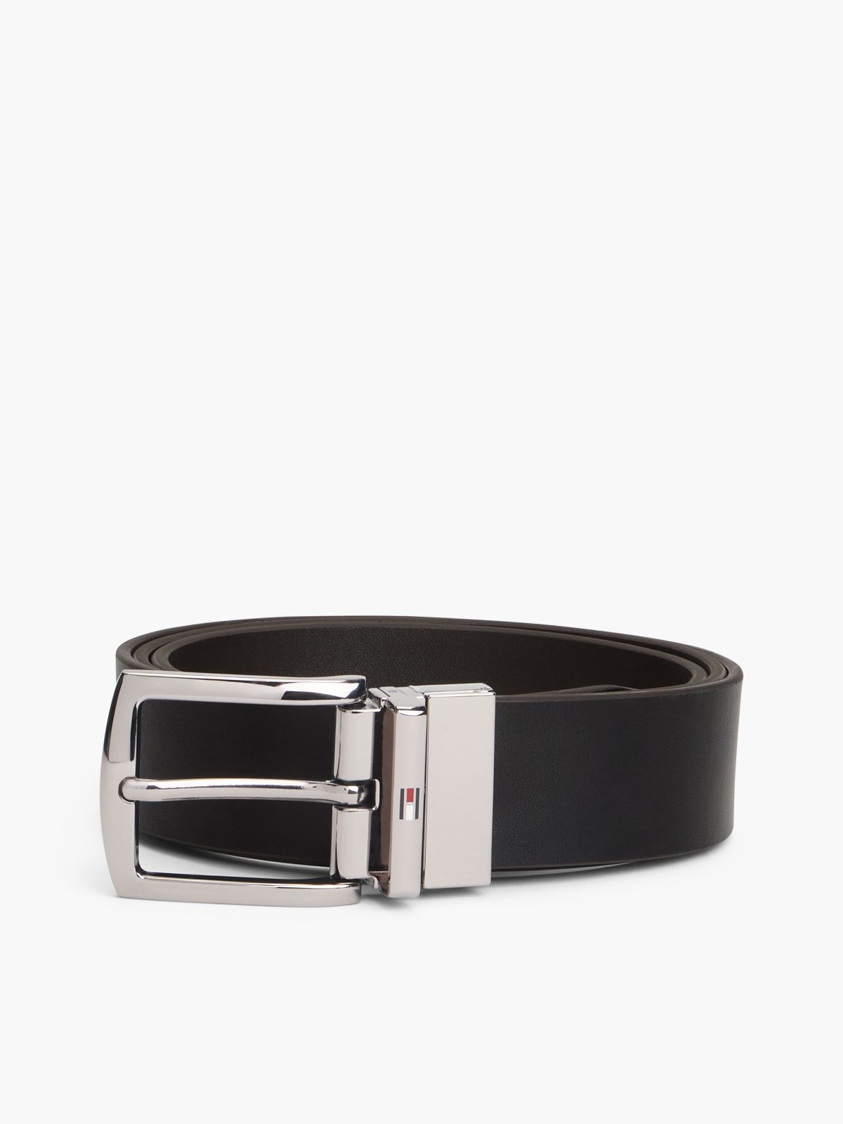 Denton Leather Reversible Belt — Black