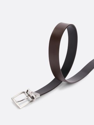 brown reversible leather belt for men tommy hilfiger