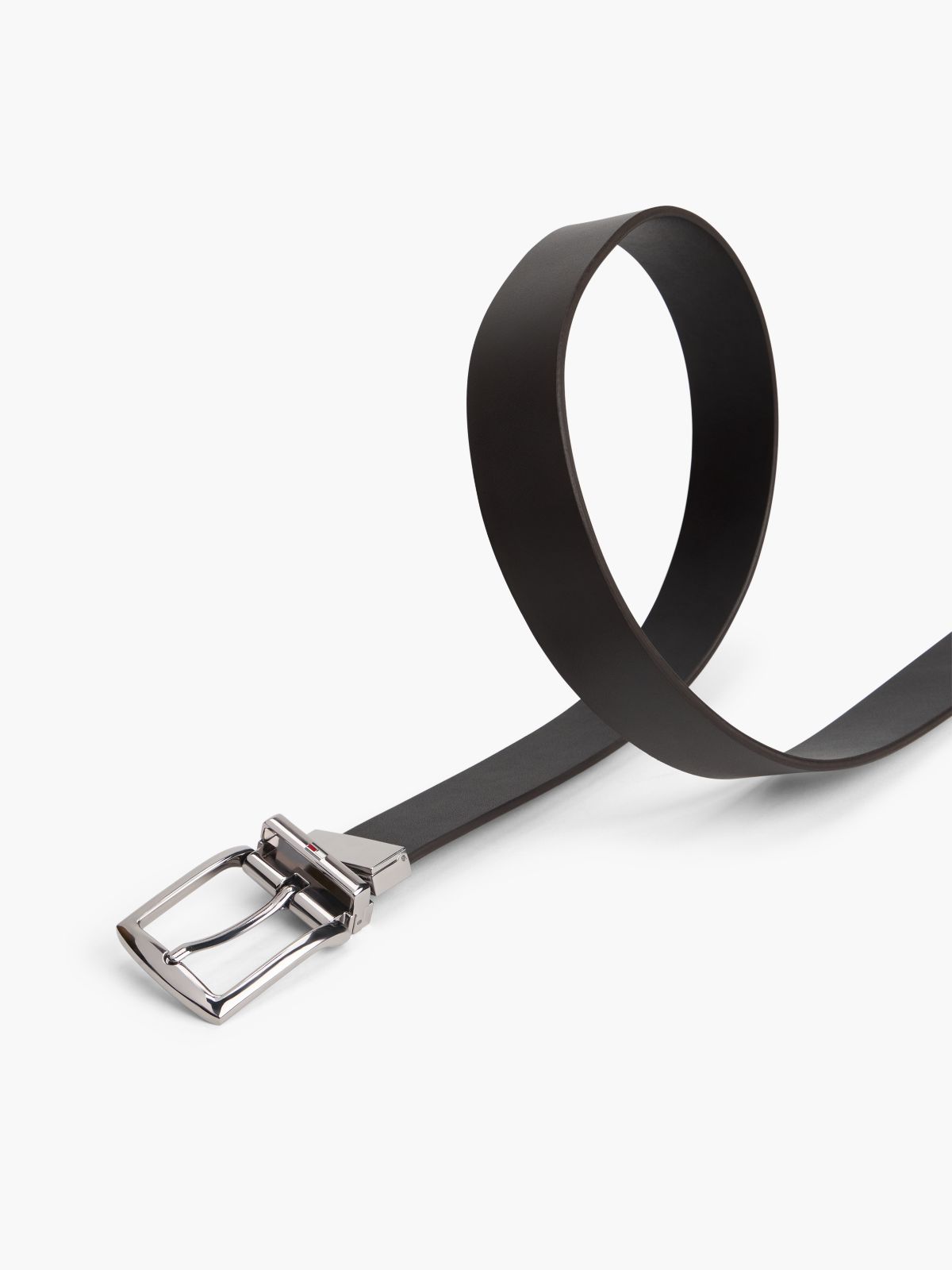 Denton Leather Reversible Belt — Black