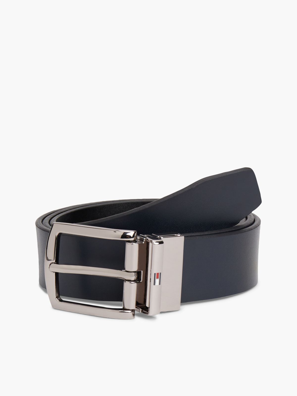Denton Leather Reversible Belt — Blue