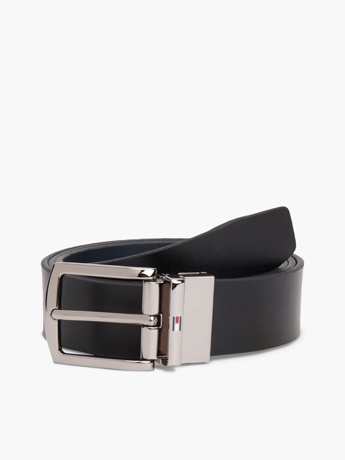 Denton Leather Reversible Belt — Blue
