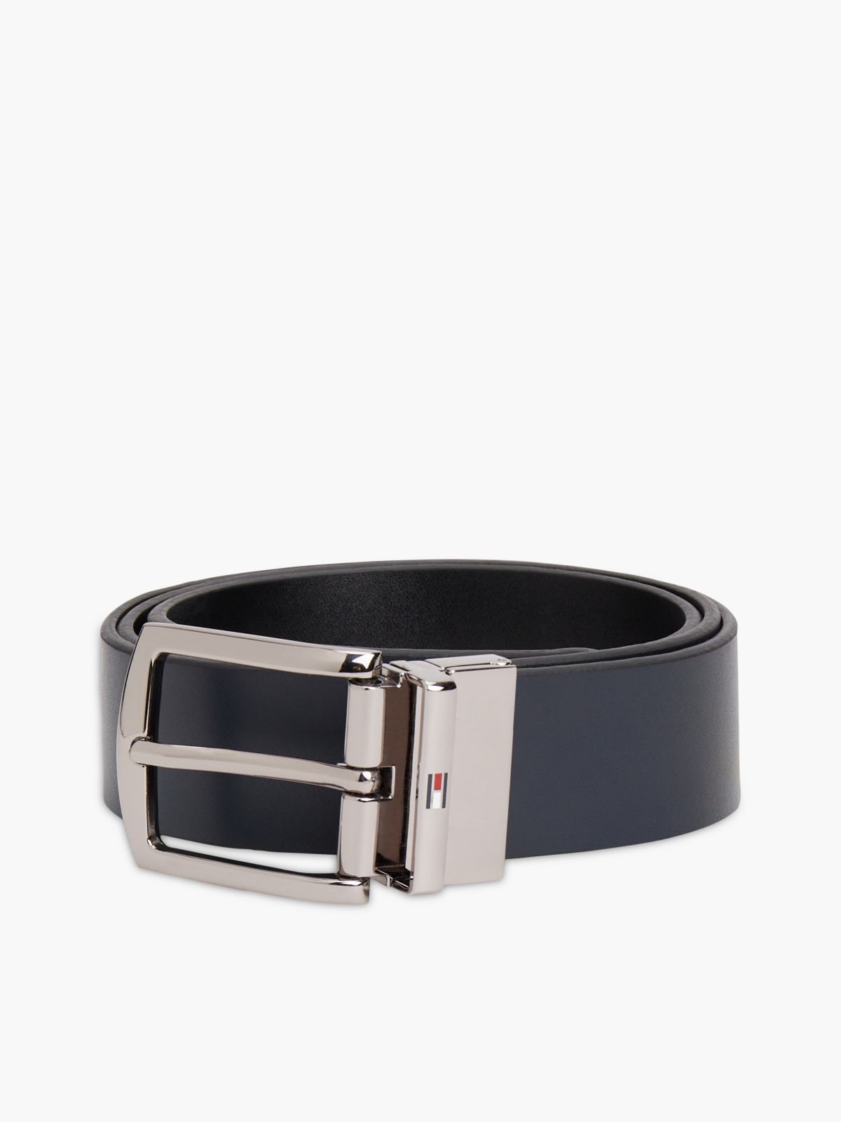 Denton Leather Reversible Belt — Blue