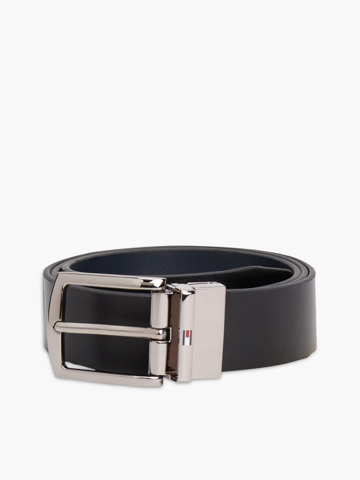 Denton Leather Reversible Belt — Blue