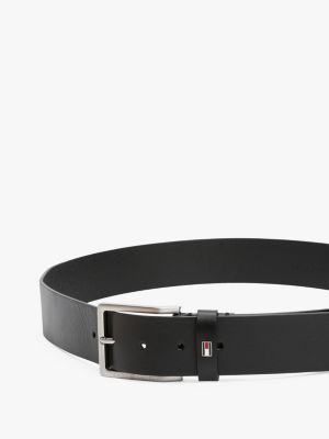 black enamel flag leather belt for men tommy hilfiger