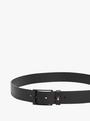 black enamel flag leather belt for men tommy hilfiger