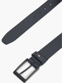 Leather Rectangular Buckle Enamel Flag Belt — Blue 2