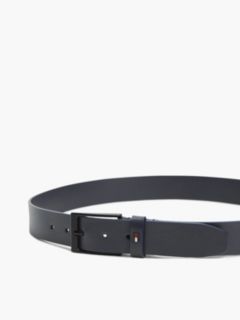 Leather Rectangular Buckle Enamel Flag Belt — Blue 5