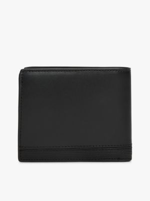 schwarz th business bifold-brieftasche aus leder für herren - tommy hilfiger