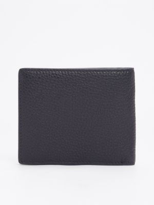 blue th business corporate leather wallet for men tommy hilfiger