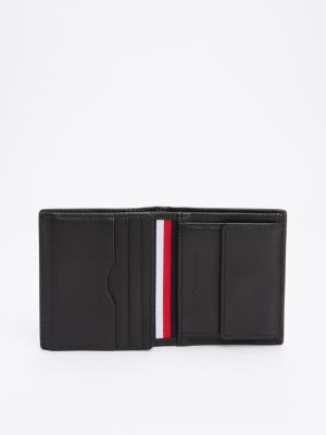 cartera th business corporate plegable negro de hombres tommy hilfiger