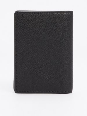 black th business corporate leather card holder for men tommy hilfiger