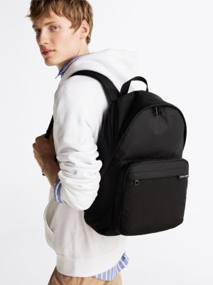 schwarz kuppelförmiger logo-rucksack für herren - tommy hilfiger