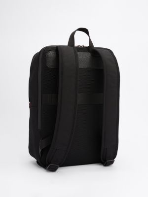 zaino con custodia per laptop e logo nero da uomini tommy hilfiger