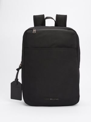 schwarz rucksack mit laptop-fach und logo für herren - tommy hilfiger