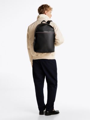 sac à dos arrondi corporate noir pour hommes tommy hilfiger