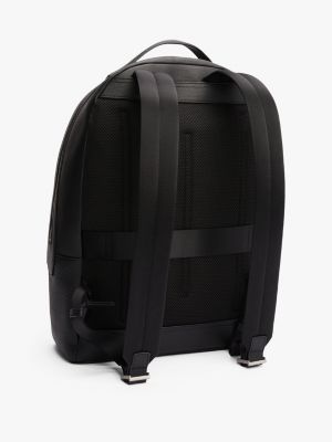 sac à dos th business en cuir noir pour hommes tommy hilfiger