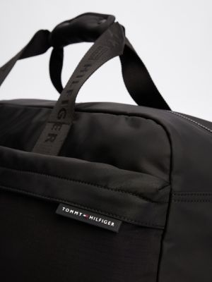 black logo duffel bag for men tommy hilfiger