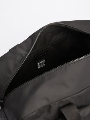 black logo duffel bag for men tommy hilfiger