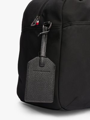 black luggage tag duffel bag for men tommy hilfiger