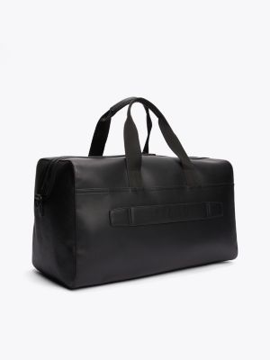 black metal logo duffel bag for men tommy hilfiger