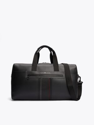 black metal logo duffel bag for men tommy hilfiger