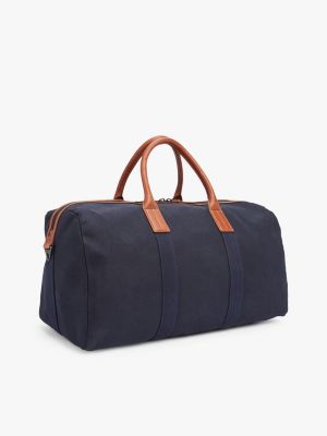 multi casual canvas duffel bag for men tommy hilfiger