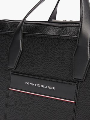 black th business corporate slim laptop bag for men tommy hilfiger