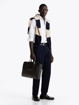 sacoche pour ordinateur th business corporate noir pour hommes tommy hilfiger