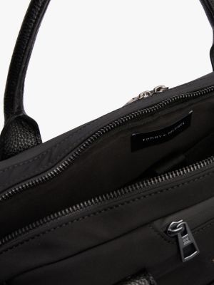 schwarz laptop-tasche mit gepäckanhänger für herren - tommy hilfiger