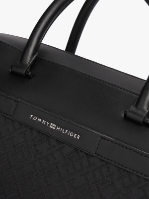 borsa per laptop th monogram nero da uomini tommy hilfiger