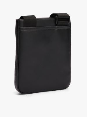 schwarz crossbody-tasche mit metall-logo für herren - tommy hilfiger