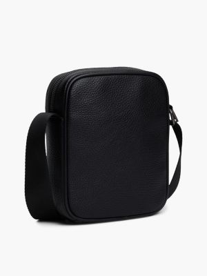 borsa reporter con monogrammi th nero da uomini tommy hilfiger